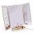 Import Rose Gold Trifold LED Lighted Mirror Makeup Vanity Mirror with 21 pcs LED Lights 1X,/2X/3X Magnifying from China