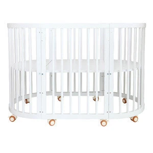 round 8 in 1 factory price convertible cribs adult baby crib