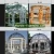 Import round outdoor marble summerhouse for garden from China