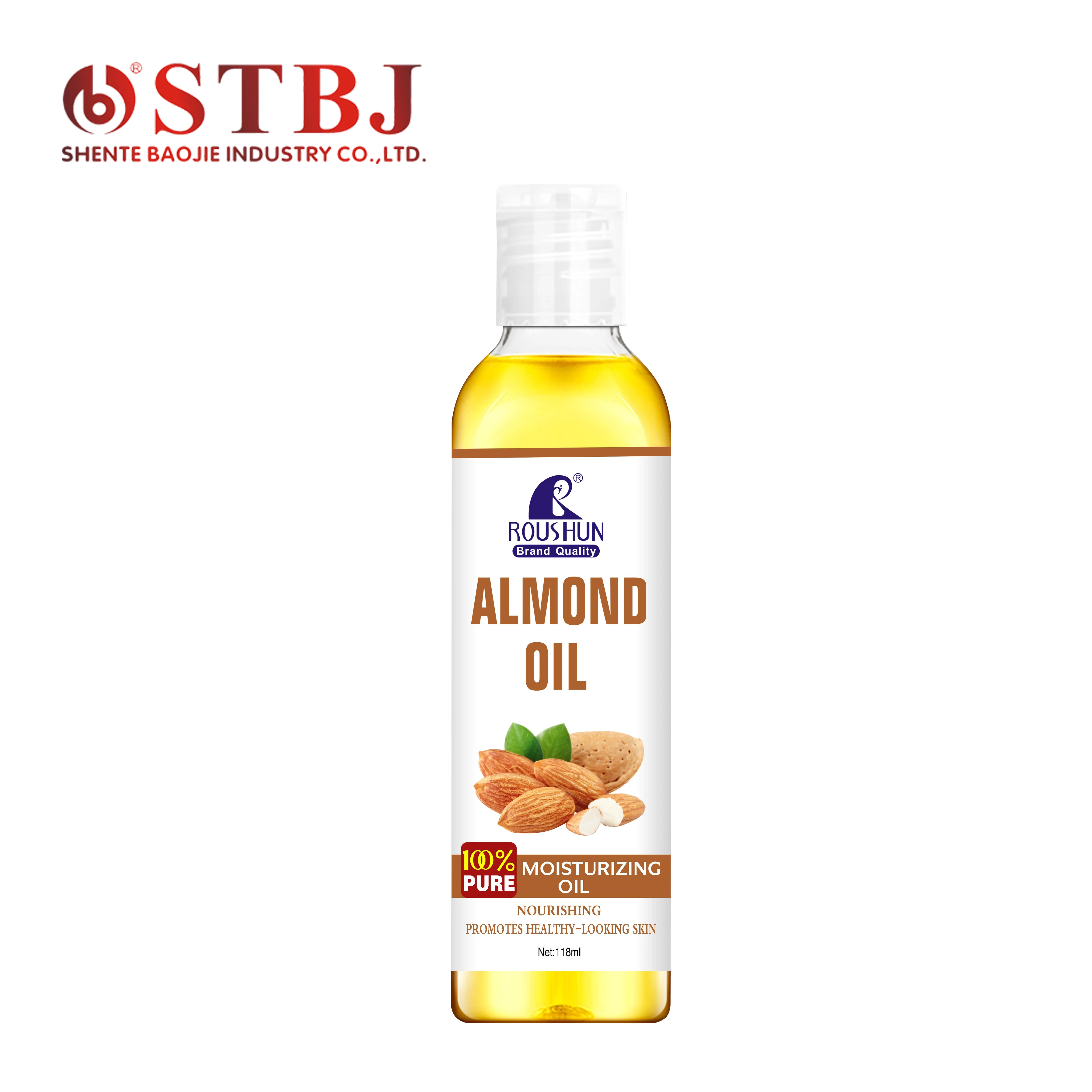ROUSHUN 100% pure MOISTURIZING OIL NOURISHING PROMOTES HEALTHY-LOOKING SKIN almond oil