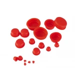 rubber and plastic custom red protective  hole tube thread plug