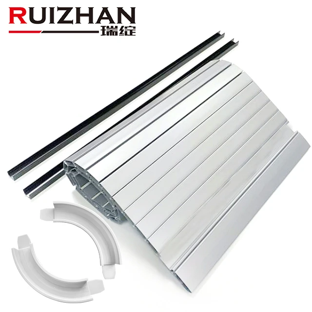 Ruizhan Kitchen Roller Cabinet Horizontal Slatted plastic tambour door slats for RV furniture