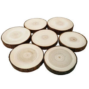 Sale custom natural  birch wood eco-friendly unfinished decorative rustic wooden log slices for DIY crafts