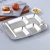 Import school factory canteen plate 5 6 compartments 304 square square lunch box stainless steel divided plate lunch dinner food plate from China