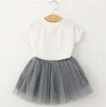 SE002 Kids Clothing Sets T-shirt+Puffy skirt Set Girls Skirt Sets