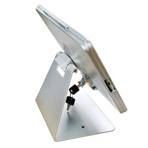 Secure counter table exhibition mount metal aluminium adjustable tablet pc for ipad stand holder, factory price Haiyuan