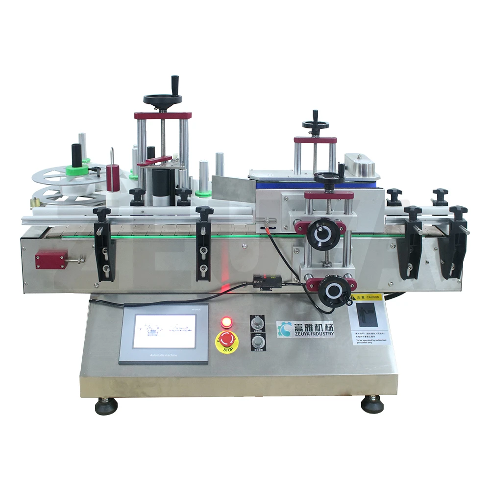 Semi-Automatic PLC Single Label Round Bottle Labeling Machine LT-130