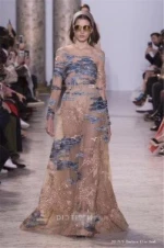 Sexy Long Sleeve Women Fashion Runway Celebrity Runyway Club Party Long Evening Dress