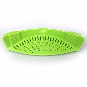 Silicone Food Clip-on Strainer For Noodles Ground Beef Vegetables And Fruit