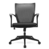 Simple Factory Wholesale Mid Mesh Back Black PA Frame Fixed Arms Office Staff Task Visitor Chair