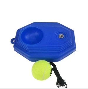 Single tennis training rebound device with rope and string