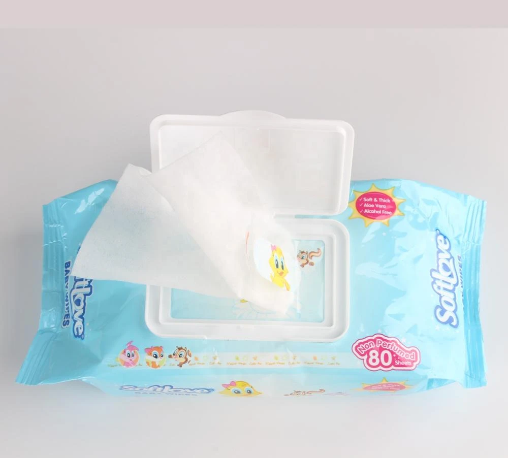 Softlove wholesale natural non perfumed clean secure baby wet wipes