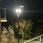 solar column pillar lights solar emergency light solar flame garden light
