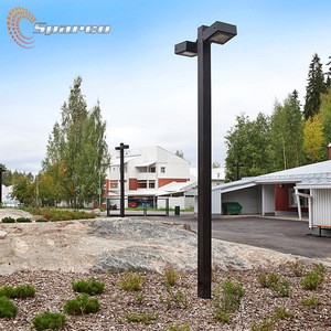 Sparco stainless steel garden lamp poles powder coat black square shaped post light outdoor