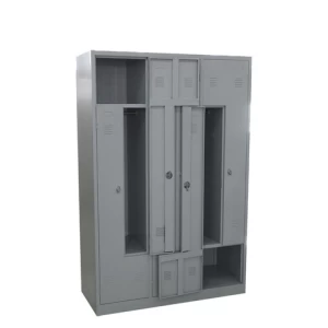 Sports Gym Steel locker Z L shaped clothes cabinet 2 doors metal storage locker wardrobe
