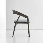 stackable chairs black leather dining chair Leisure Armrest Chair