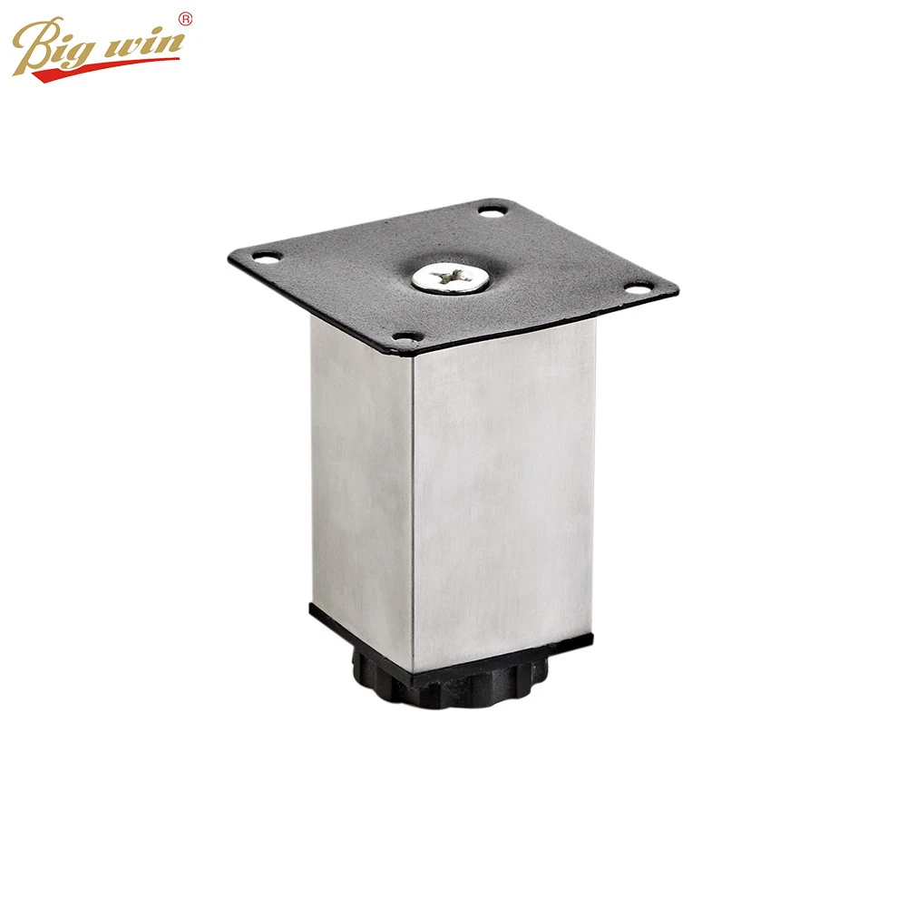 Stainless steel adjustable cabinet legs square table legs