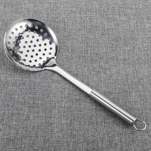 Stainless Steel Strainer Kitchen Cooking Thick Mesh Filter Ladle Spoon Colander