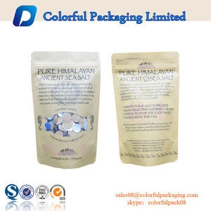 Stand up pouch kraft customized brown paper bags doypack printed kraft paper laminated barrier food