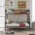 Import Steel twin bunk bed modern style metal bunk bed with safety rail from China