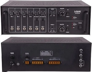 Stereo amplifier, HY9150 Audio Amplifier,2 Zones 75W*2 Stereo Public Address PA Amplifier