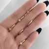 Stock Fashion 18K Gold Plated Crystal Womens Bling Micro CZ Hoop Earrings Jewelry