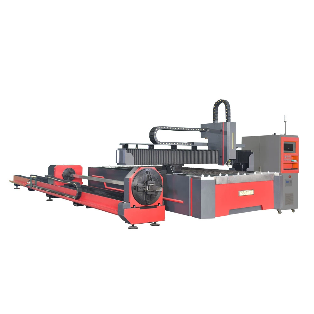SUDA 1.5kw metal sheet and pipe fiber laser cutting machine for metal processing
