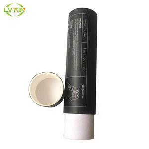 Sugarcane Bagasse Pulp Cosmetic Containers Packaging Tube , Custom Printed Round Tube Gift Packing Tubes