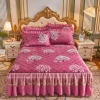 Summer Annes Floral Quilted Crystal Velvet Bed Skirt Set