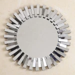 sun shape fashion wall decorative mirror salon makeup mirror