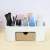 Import super fashion multifunctional PU Leather office desktop organizer cosmetic storage box from China