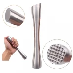 Super Heavy Duty Stainless Steel Cocktail Muddler with Serrated End