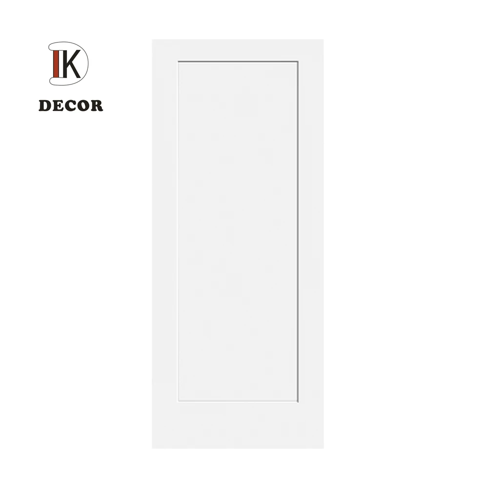 Swing interior wood 5 panels shaker door design with white primed finish