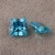 Import Synthetic Aquamarine Color CZ Square Brilliant Cut Cubic Zirconia Gemstones from China