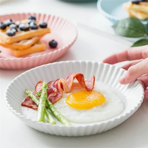 The latest design home goods breakfast dinnerware cheap porcelain serving plates