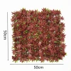 The manufacturer wholesale simulation plant wall lawn encryption red maple leaf plastic false green wall plant decoration wall