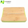 Thick Bamboo Wood Cutting Board, Kitchen Butcher Block, Heavy Duty Chopping Board With Color Coding Edge