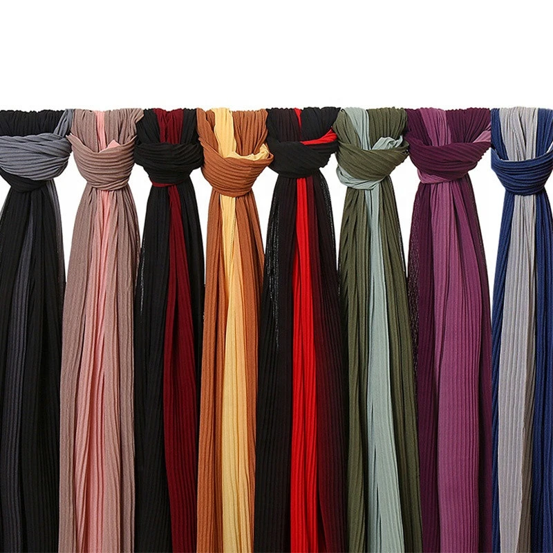 Tie Dye Malaysia Chiffon Scarf Large Hijab Muslim Crinkle Scarf Women Chiffon Head Scarves