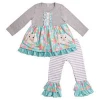 Toddler and infant cotton fall and winter pants baby girls clothing set