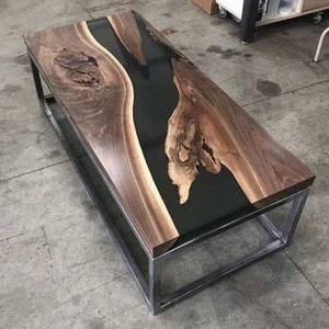 Top Glass Epoxy Resin Wood Table And Coffee Table