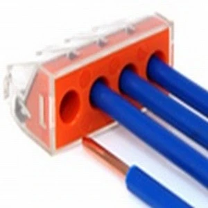 Top quality 2.5 square plastic 4 pin building wire connector terminals 4 hole Wire connector