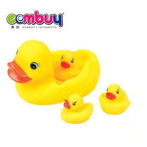 Top selling cartoon set large bath toy yellow rubber duck