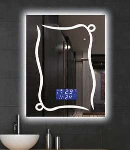 Touch Screen Smart Wifi LED Bathroom Mirror with Weather Temperature Clock
