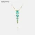 Import Trendy glass water drop Pendant Necklace Fashion Jewelry 18K Gold Plated purple yellow blue green glass gold filled necklace from China
