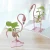 Import unique iron flamingo water culture glass vase and crafts from China