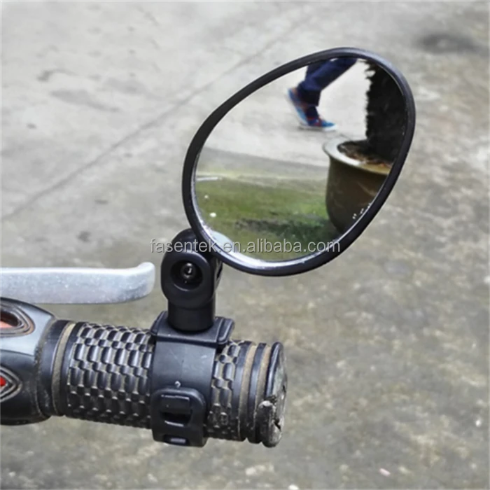 Universal 360 Rotate Cycling Bike Bicycle Handlebar Wide Angle Rearview Mirror Black Flexible Adjustable