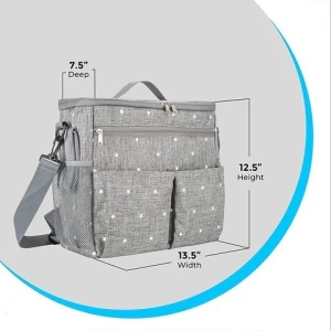 Universal Baby Stroller Caddy Organizer Baby Diaper Mummy Bag Storage Backpack with Insulated Cup Holder