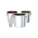 Various Color-Coded Gasket Stainless Steel Dry Container 15L For Storage