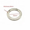 Verified Supplier Metal O Ring Round Carabiner, Flat Spring Gate Ring Round Snap Clasp Buckle