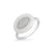 Import Vintage Exaggerated Micro inlaid Ring Female 925 Sterling Silver white jade Rings from China